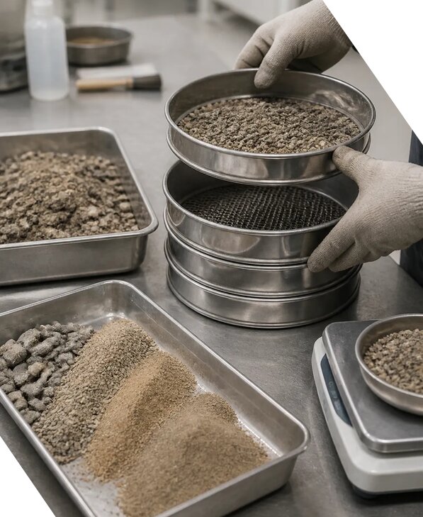 Определение гранулометрического состава грунта в Топках
