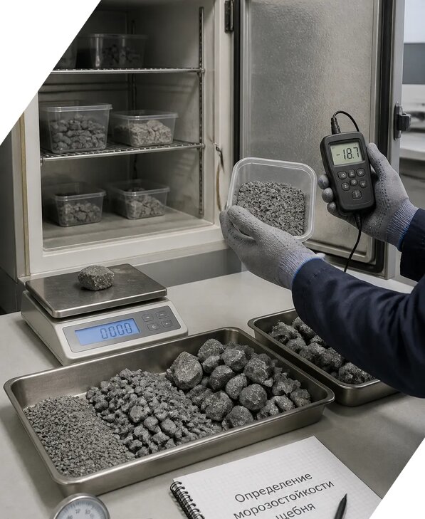 Определение морозостойкости щебня в Топках от 3547 р. | ЭкспертизаРоссия