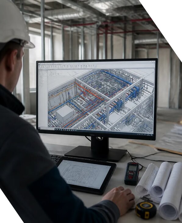 Создание BIM модели инженерных сетей для объектов в Топках